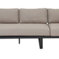 Loungeset ISA  - hoekbank - acaciahout - aluminium - antraciet - taupe - zand