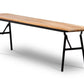 Picknickbank JOANNE - acaciahout - staal - naturel - zwart