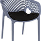 Tuinstoel SIESTA AIR XL - kunststof - donkergrijs - set van 2
