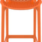 Barkruk SIESTA AIR - kunststof - oranje - set van 2
