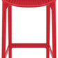 Barkruk SIESTA AIR - kunststof - rood - set van 2