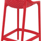 Barkruk SIESTA AIR - kunststof - rood - set van 2