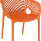 Tuinstoel SIESTA AIR XL - kunststof - oranje - set van 2