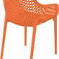 Tuinstoel SIESTA AIR XL - kunststof - oranje - set van 2