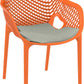 Tuinstoel SIESTA AIR XL - kunststof - oranje - set van 2