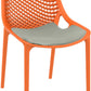 Tuinstoel SIESTA AIR - kunststof - oranje - set van 2