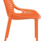 Tuinstoel SIESTA AIR - kunststof - oranje - set van 2