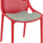 Tuinstoel SIESTA AIR - kunststof - rood - set van 2