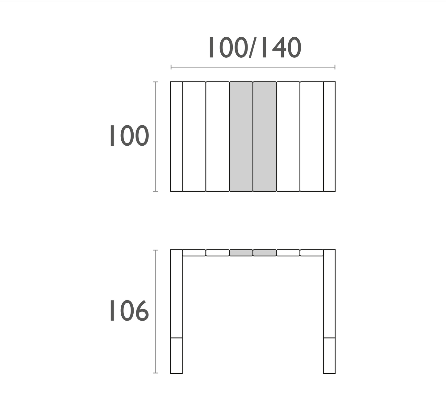 Siesta Vegas Uitschuifbare Bartafel 100/140 Cm Wit