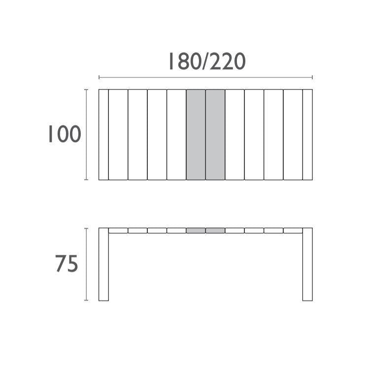 Tuintafel SIESTA VEGAS MEDIUM - kunststof - taupe