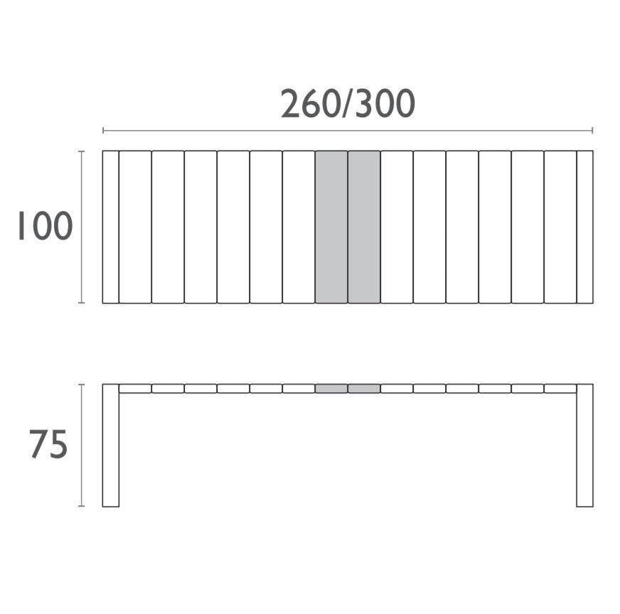 Tuintafel SIESTA VEGAS XL - kunststof - zwart