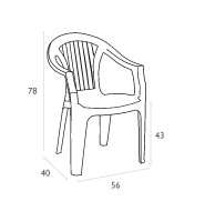 Siesta Lola Stapelbare Tuinstoel 35 Stuks Groen (Per 2 Stuks)