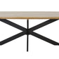 Tuintafel SALO - acaciahout - aluminium - naturel - zwart