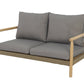 Loungeset HANNA - acaciahout - stof - teak - naturel - grijs