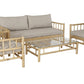 Loungeset BETHANY - acaciahout - stof - bamboe - naturel