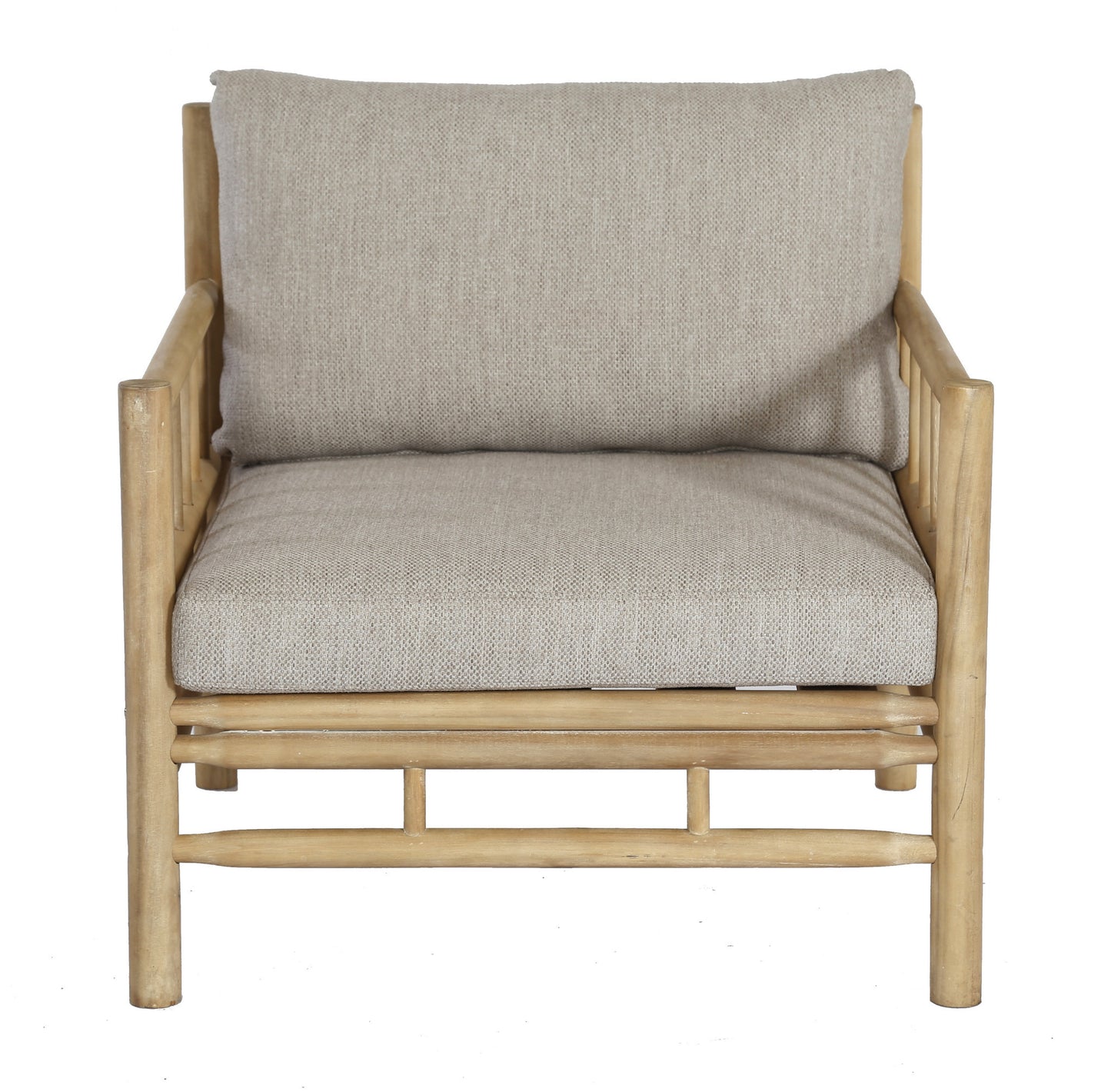 Loungeset BETHANY - acaciahout - stof - bamboe - naturel