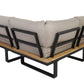 Loungeset ISA  - hoekbank - acaciahout - aluminium - antraciet - taupe - zand