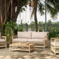 Loungeset SAMANTHA - wicker - aluminium - bamboo look - naturel - grijs