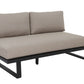 Loungeset ISA  - hoekbank - acaciahout - aluminium - antraciet - taupe - zand