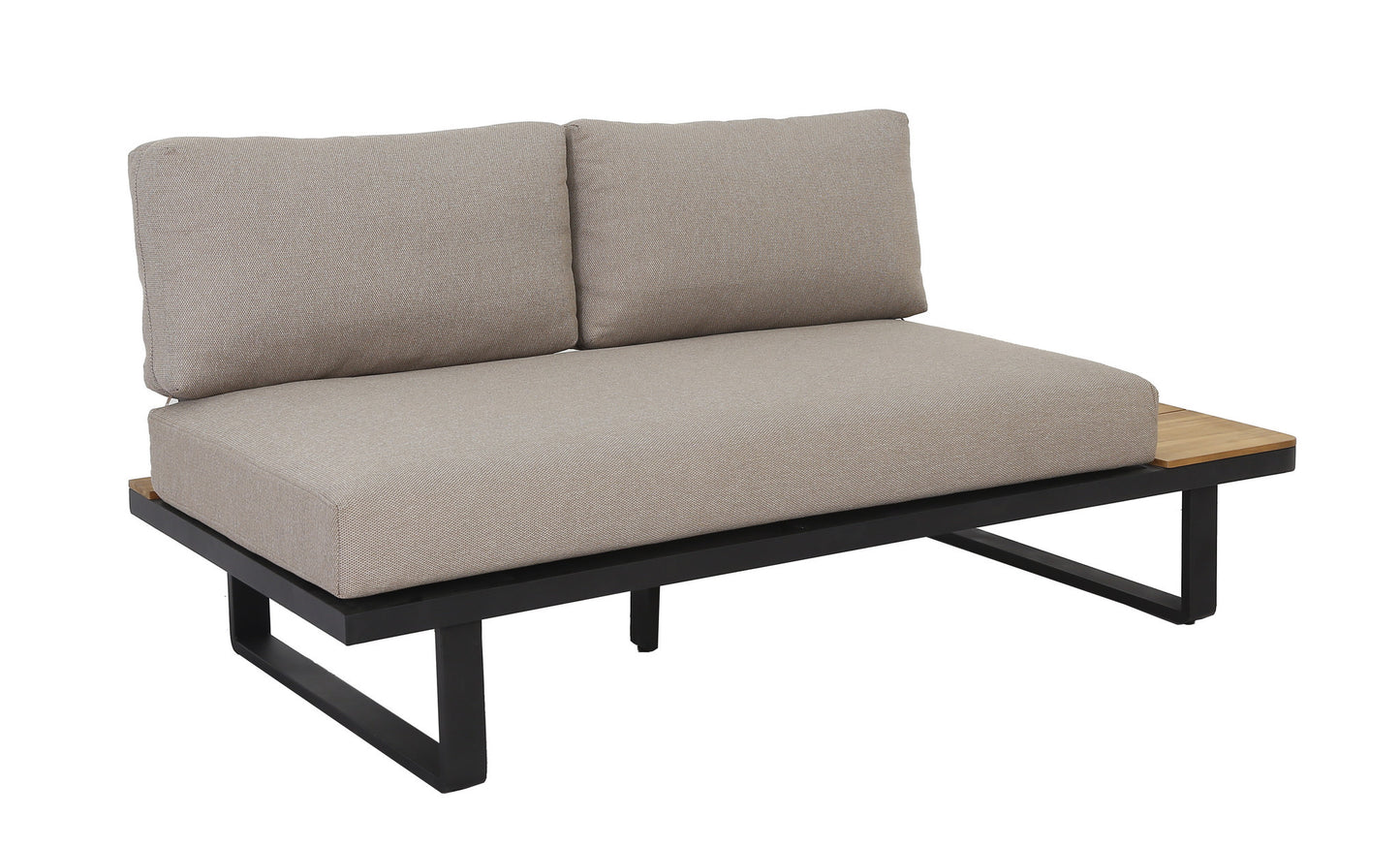 Loungeset ISA  - hoekbank - acaciahout - aluminium - antraciet - taupe - zand