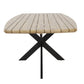 Tuintafel SALO - acaciahout - aluminium - naturel - zwart