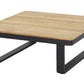 Loungeset ISA  - hoekbank - acaciahout - aluminium - antraciet - taupe - zand