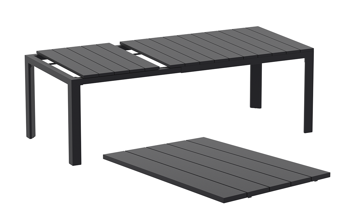 Tuintafel SIESTA ATLANTIC MEDIUM - kunststof - zwart