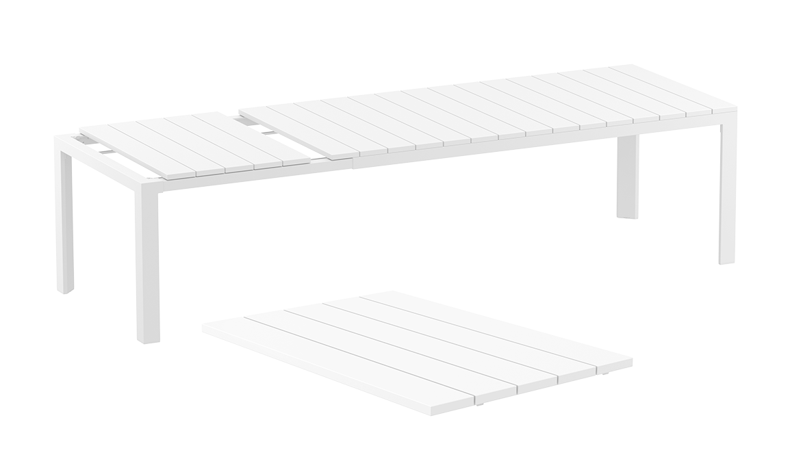 Tuintafel SIESTA ATLANTIC XL - kunststof - wit